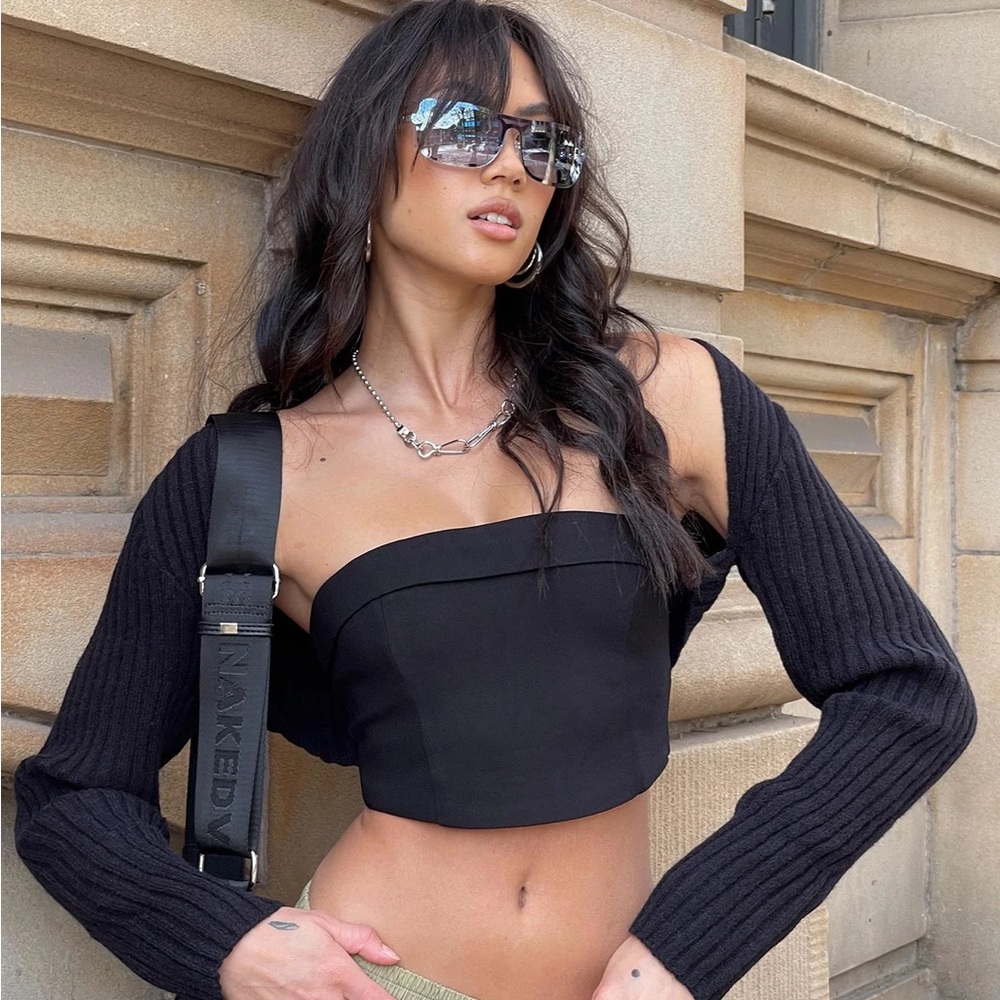 Princess Polly black bolero sweater